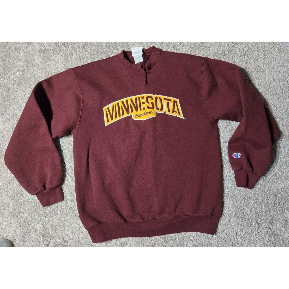 Champion MN Golden Golphers Crewneck Sweatshirt Vintage Maroon Size Medium